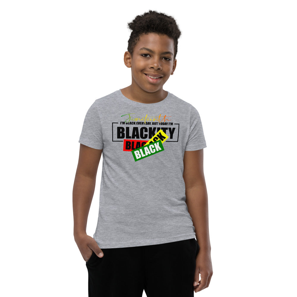 Juneteenth Black Black Premium Soft Unisex Youth Tee