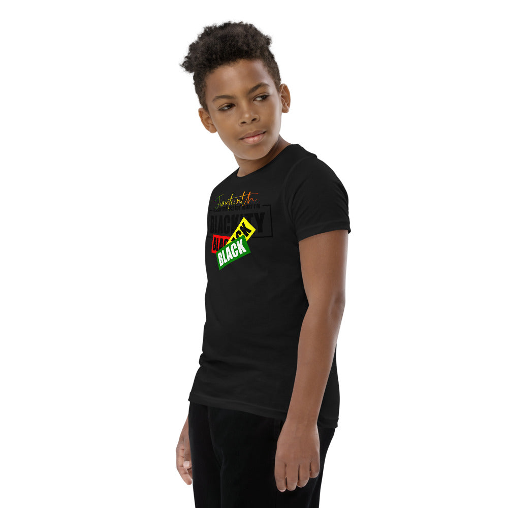 Juneteenth Black Black Premium Soft Unisex Youth Tee
