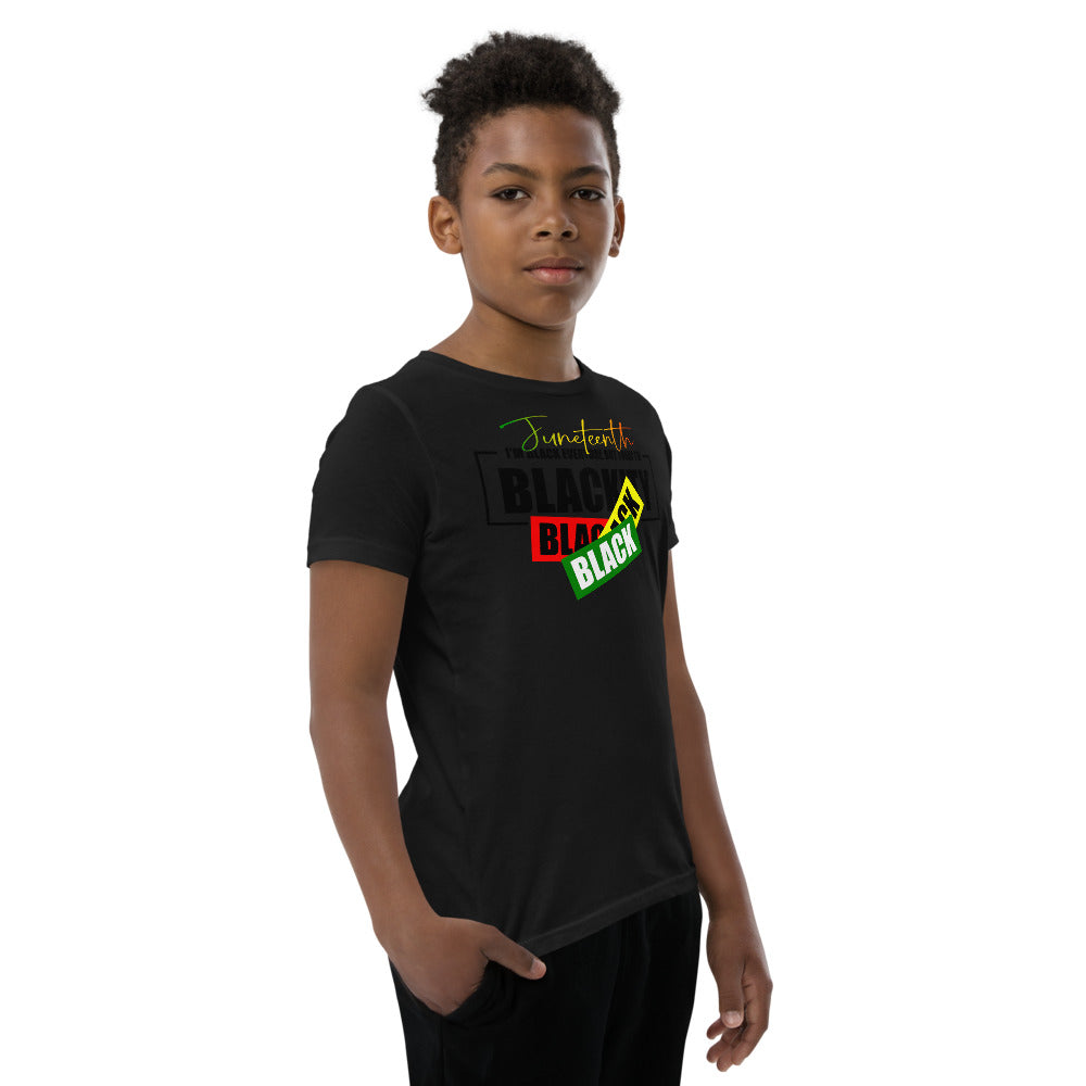 Juneteenth Black Black Premium Soft Unisex Youth Tee