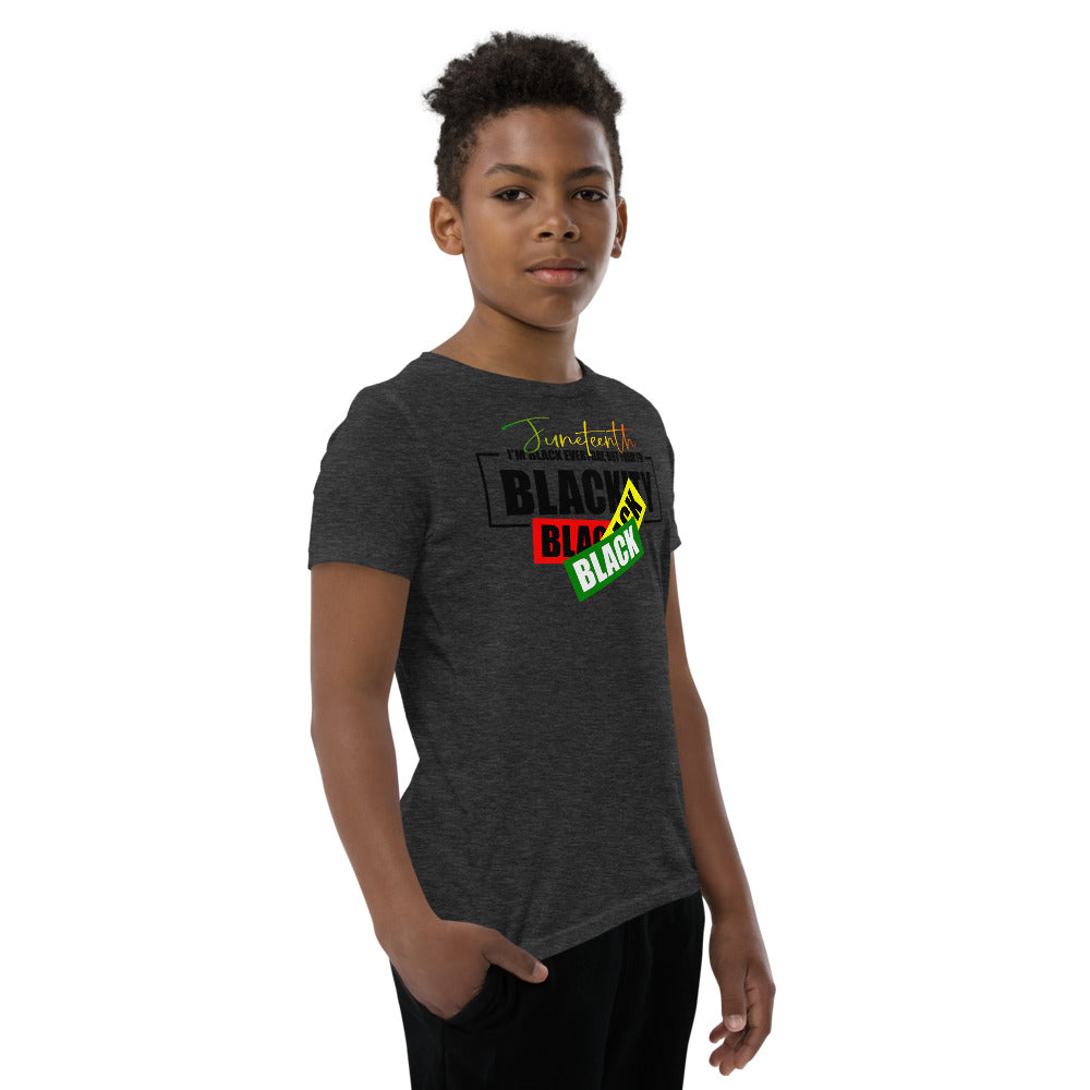 Juneteenth Black Black Premium Soft Unisex Youth Tee