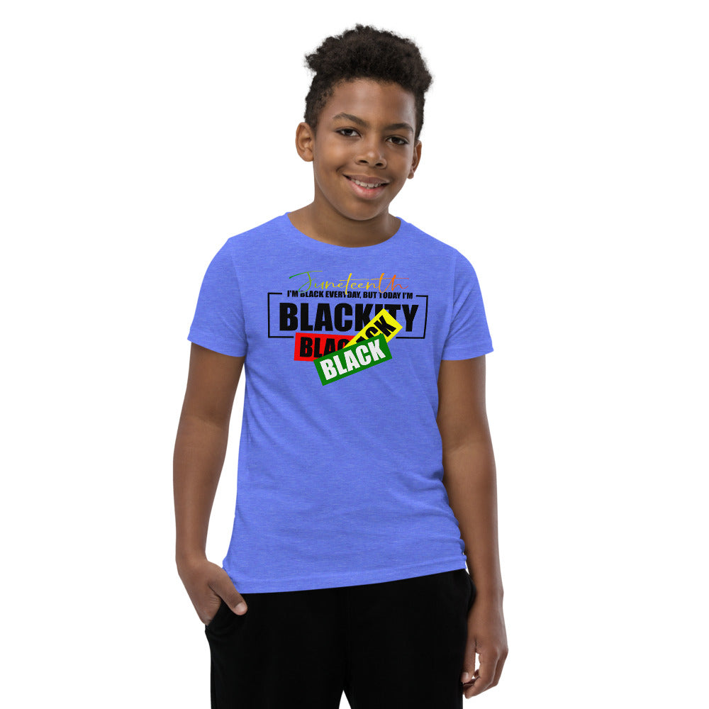 Juneteenth Black Black Premium Soft Unisex Youth Tee