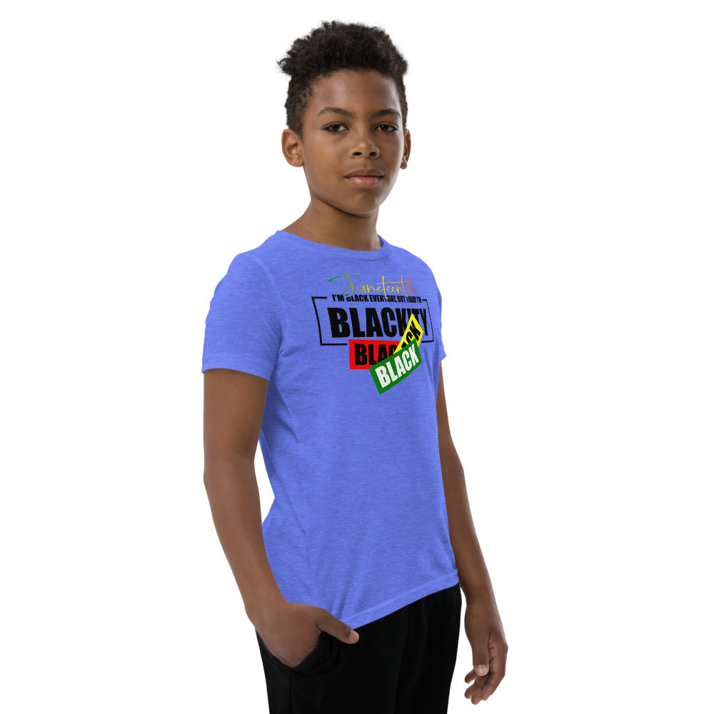 Juneteenth Black Black Premium Soft Unisex Youth Tee