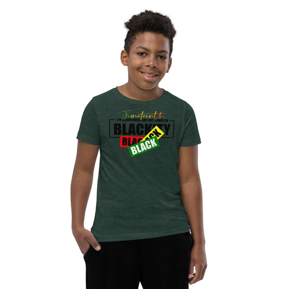 Juneteenth Black Black Premium Soft Unisex Youth Tee