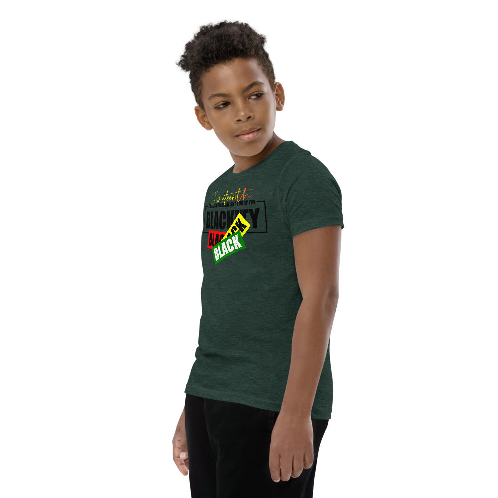 Juneteenth Black Black Premium Soft Unisex Youth Tee