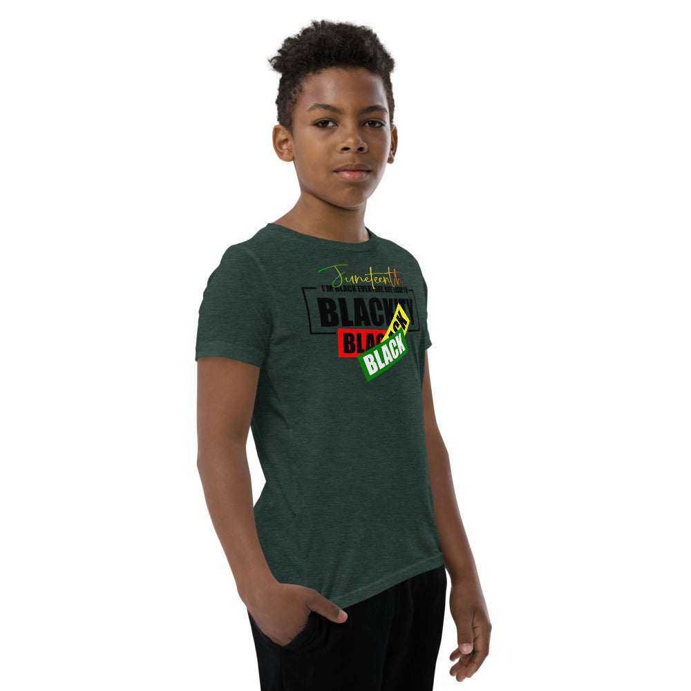 Juneteenth Black Black Premium Soft Unisex Youth Tee