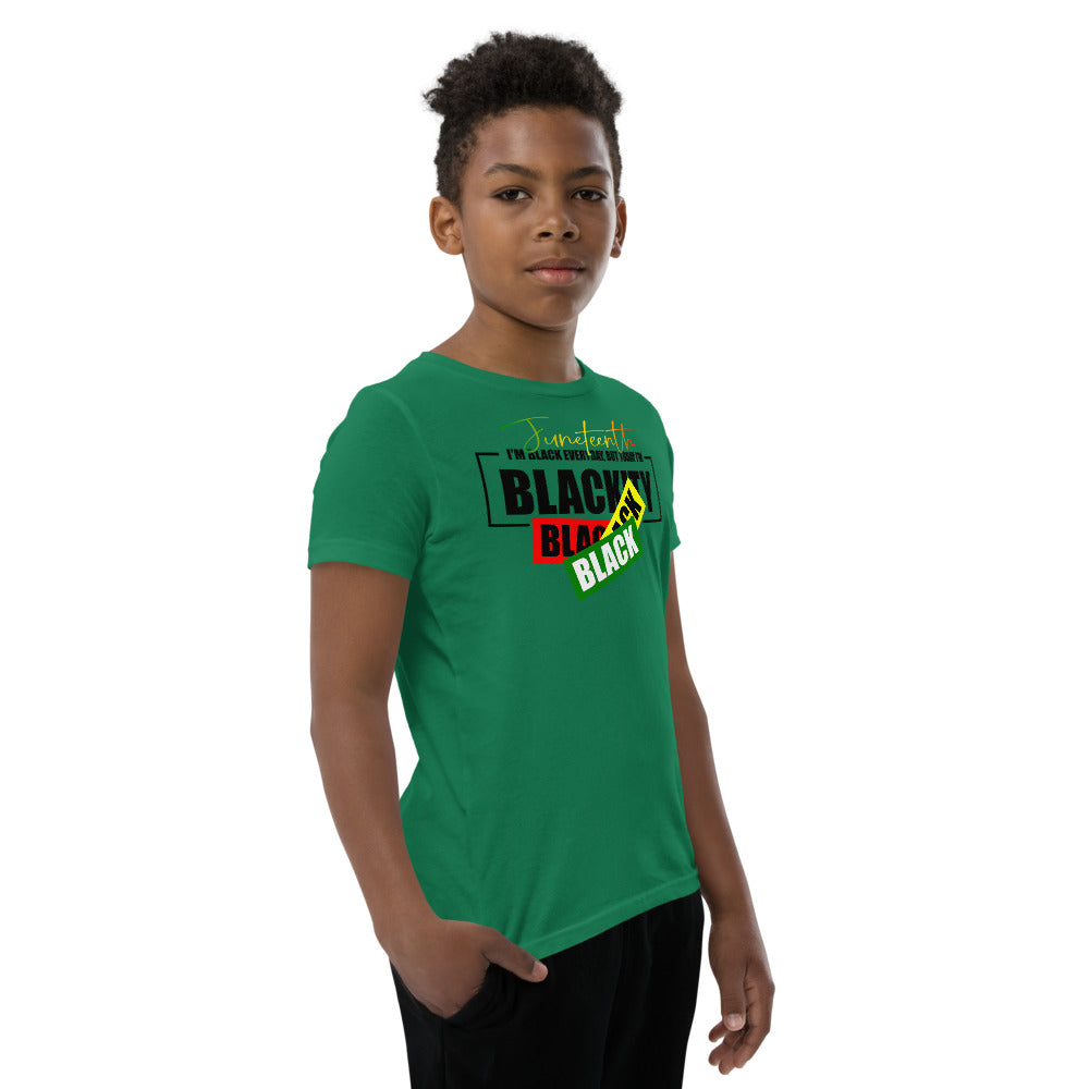 Juneteenth Black Black Premium Soft Unisex Youth Tee
