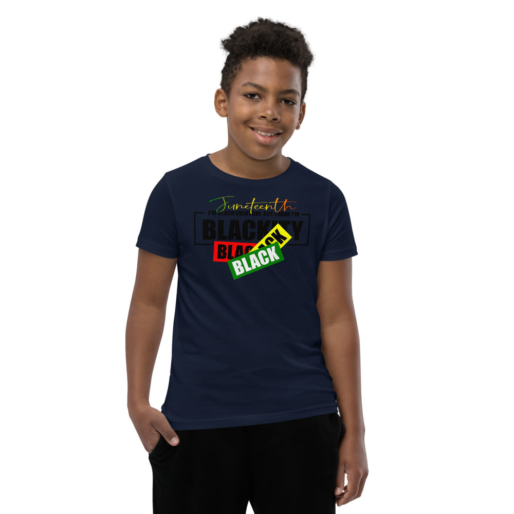 Juneteenth Black Black Premium Soft Unisex Youth Tee