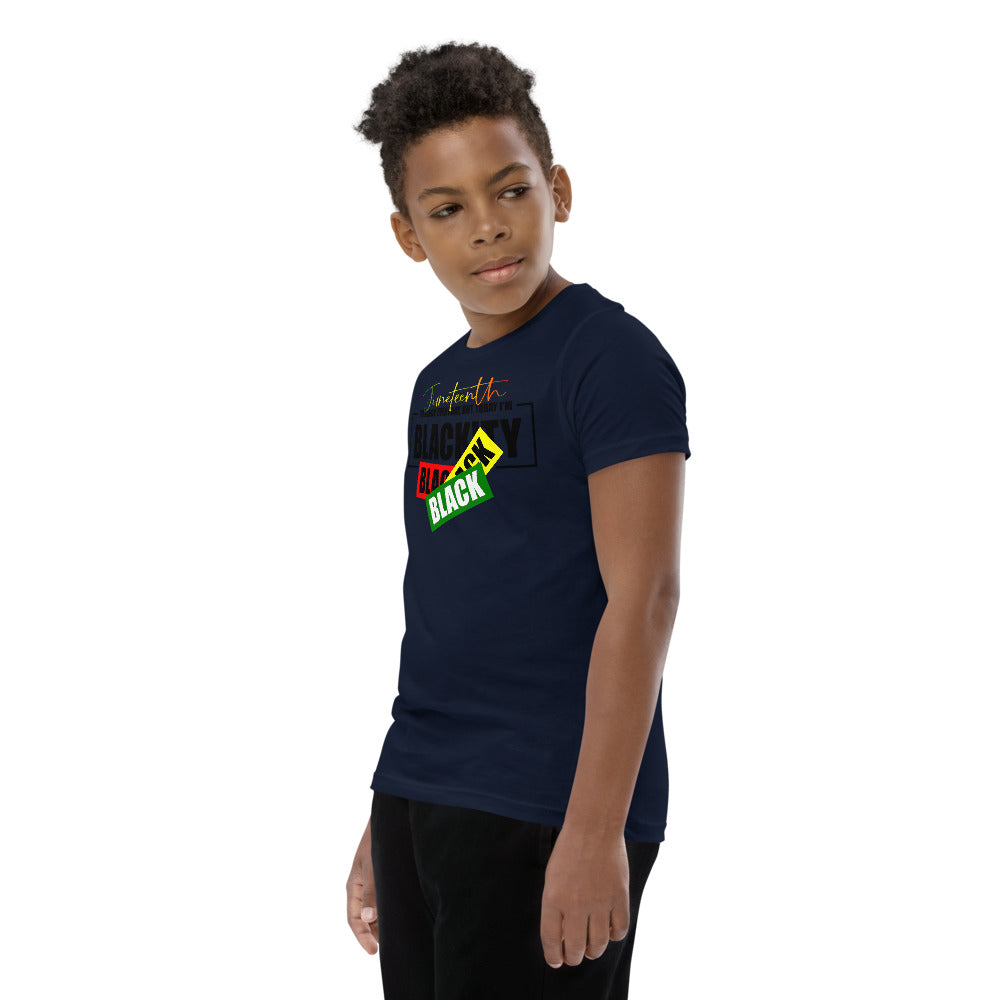 Juneteenth Black Black Premium Soft Unisex Youth Tee