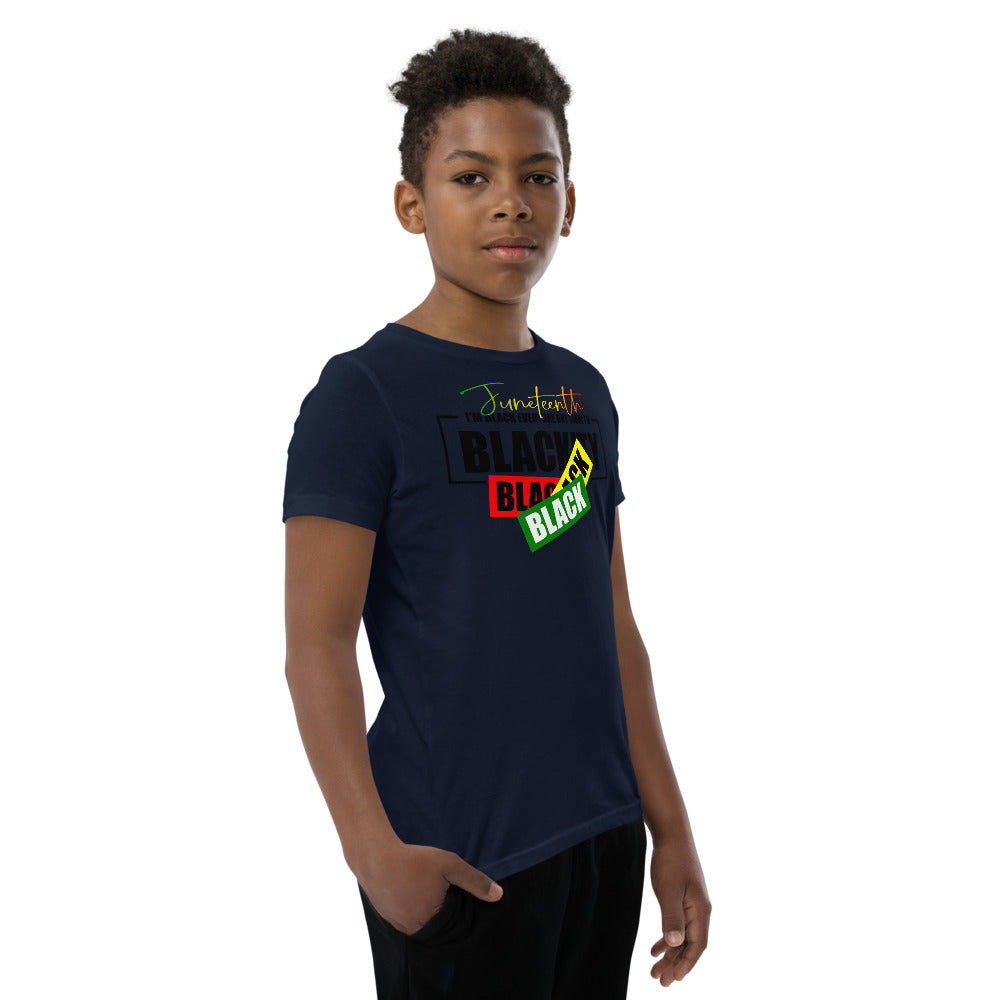 Juneteenth Black Black Premium Soft Unisex Youth Tee
