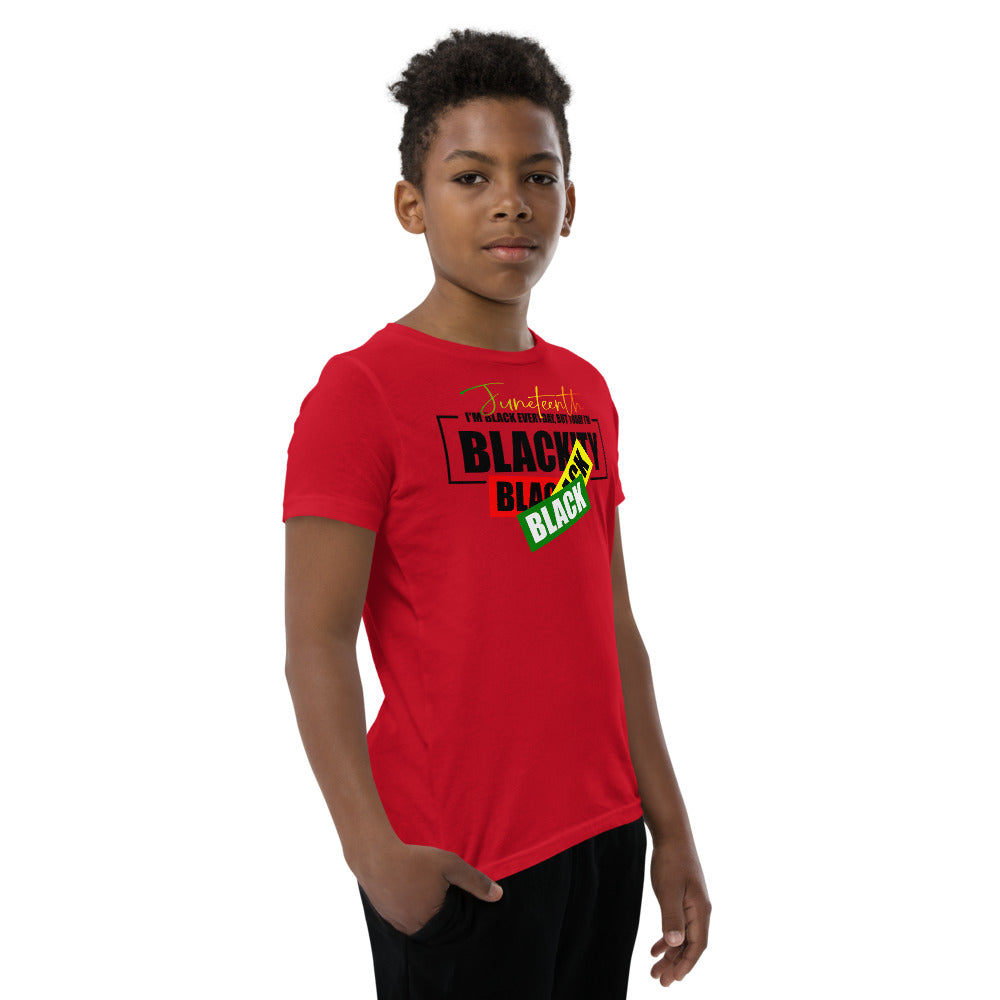 Juneteenth Black Black Premium Soft Unisex Youth Tee