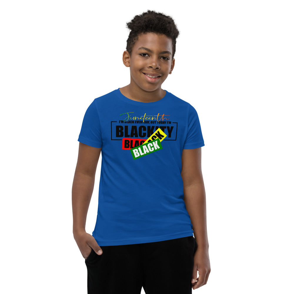 Juneteenth Black Black Premium Soft Unisex Youth Tee