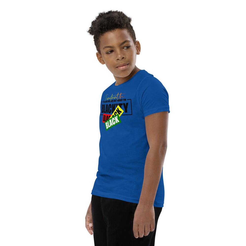 Juneteenth Black Black Premium Soft Unisex Youth Tee