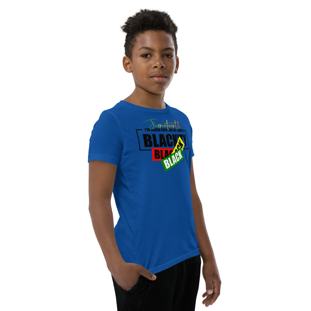 Juneteenth Black Black Premium Soft Unisex Youth Tee