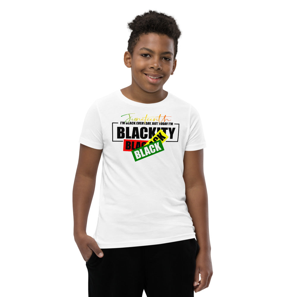 Juneteenth Black Black Premium Soft Unisex Youth Tee