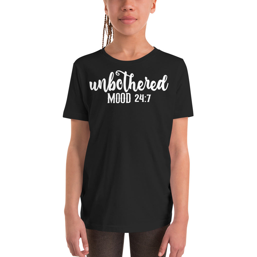 Unbothered Mood 24:7 Youth Unisex Tees