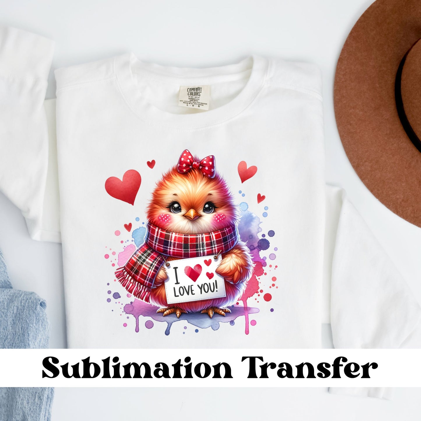 I Love You Sublimation Transfer