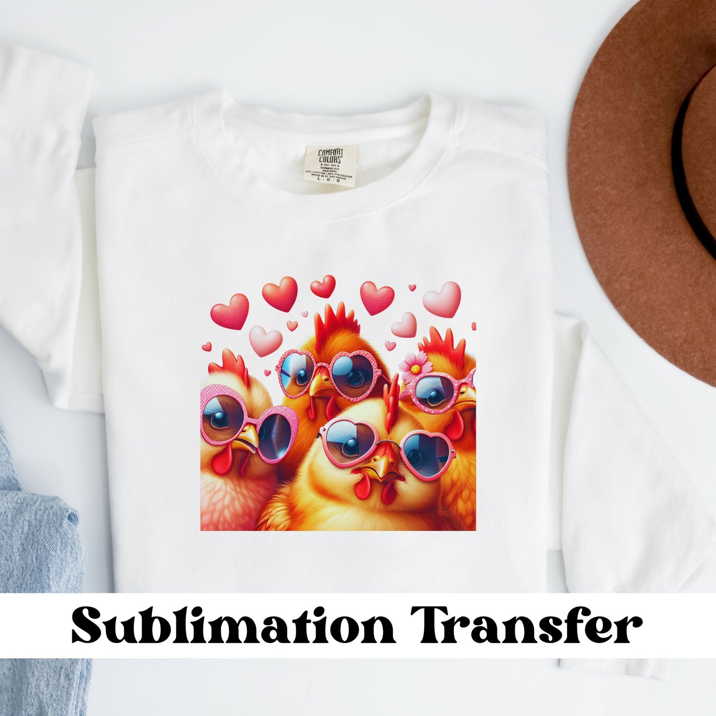 Cool Chickens Sublimation Transfer