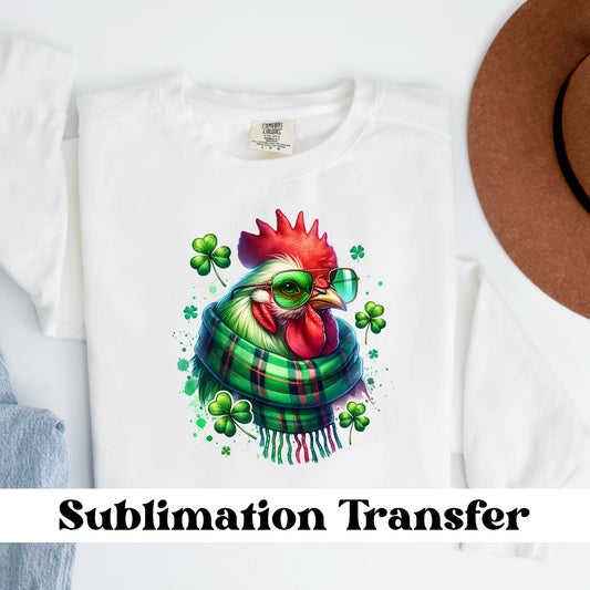 St. Patrick's Day Rooster Sublimation Transfer