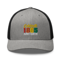 Celebrate 1865 Juneteenth Embroidered Trucker Hat