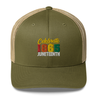 Celebrate 1865 Juneteenth Embroidered Trucker Hat