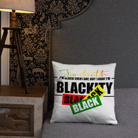 Juneteenth Black Black Pillow