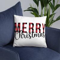 Plaid Merry Christmas Pillow