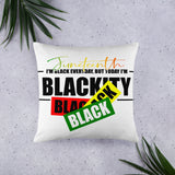 Juneteenth Black Black Pillow