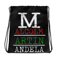 Malcolm Martin Mandela Drawstring Bag