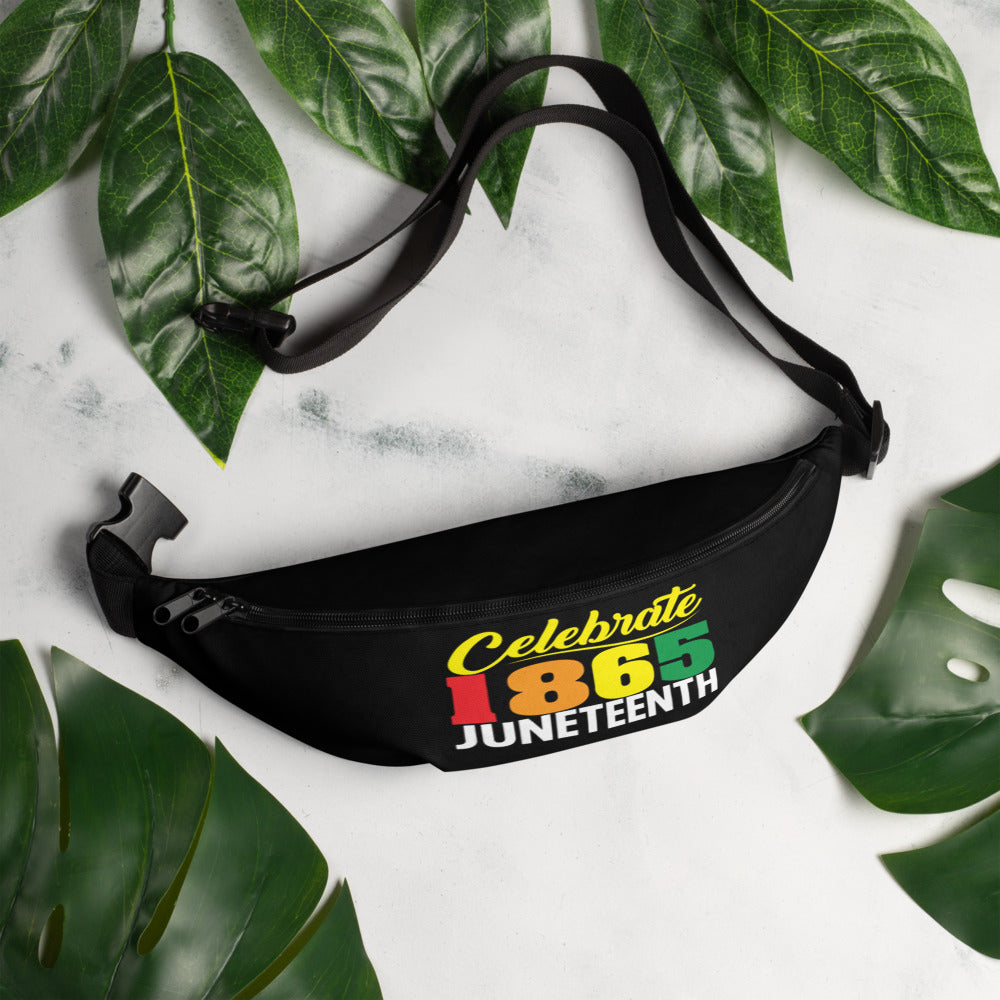 Celebrate 1865 Juneteenth Embroidered Fanny Pack