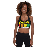 Celebrate 1865 Juneteenth Padded Sports Bra