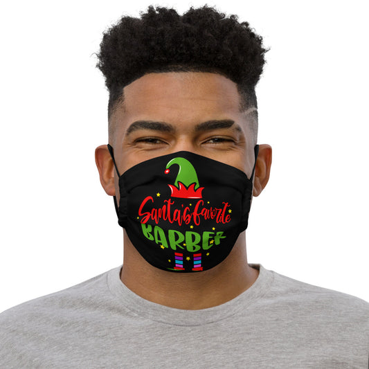 Santa's Favorite Barber Premium Face Mask