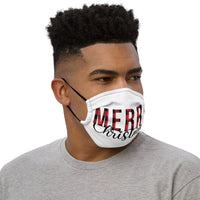 Merry Christmas Plaid Premium Face Mask
