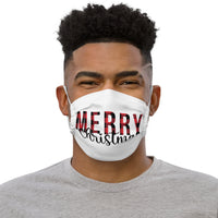 Merry Christmas Plaid Premium Face Mask