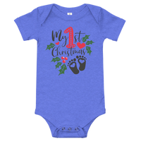 My 1st Christmas Footprints Premium Soft Onesie