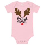 My First Christmas Reindeer Premium Soft Onesie