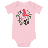 My 1st Christmas Footprints Premium Soft Onesie