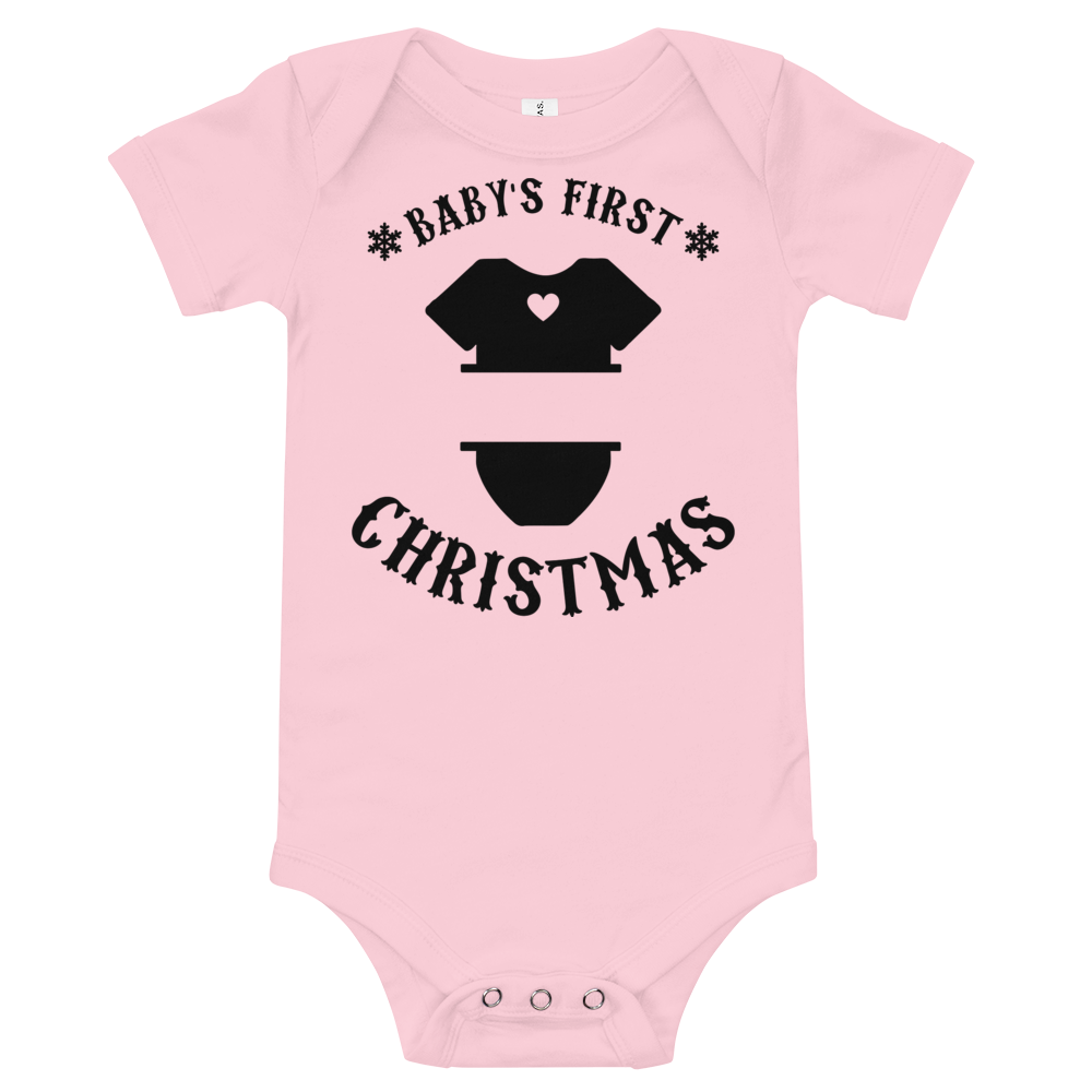 Baby's First Christmas Custom Premium Soft Onesie