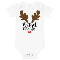 My First Christmas Reindeer Premium Soft Onesie