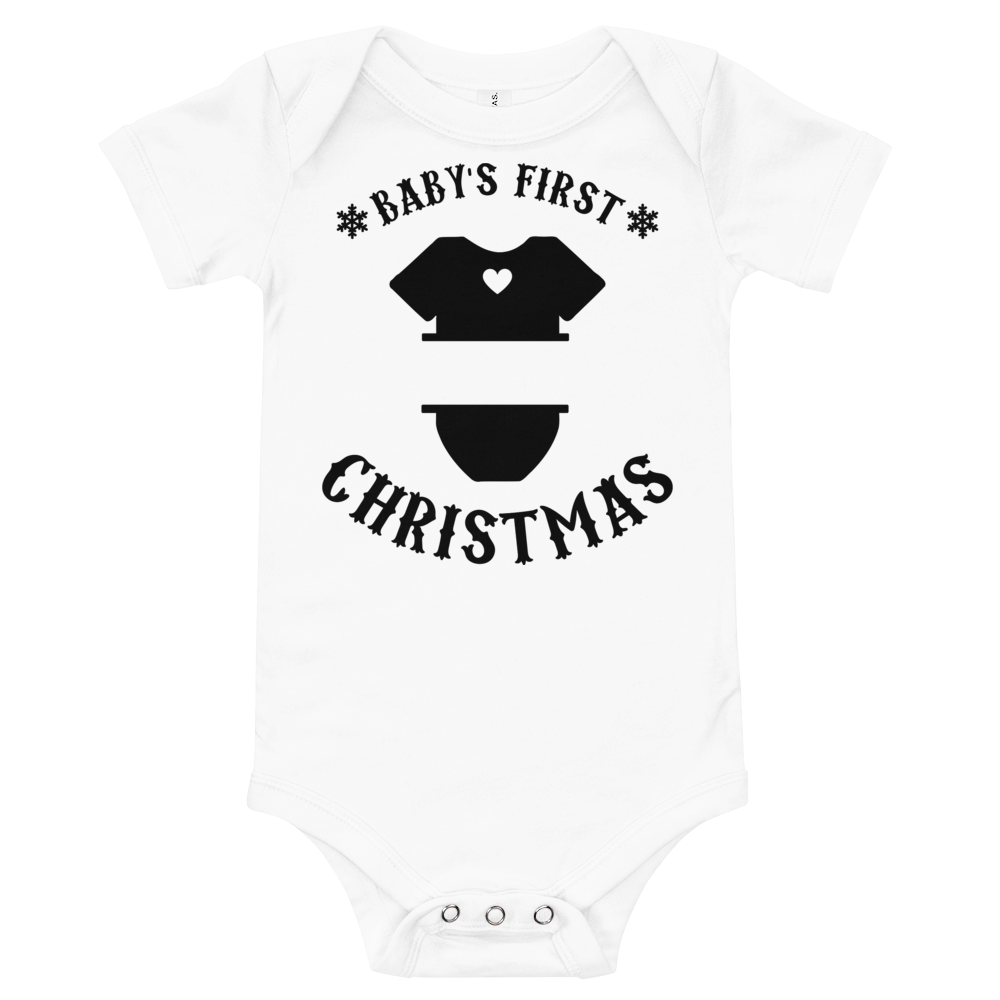 Baby's First Christmas Custom Premium Soft Onesie