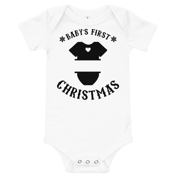 Baby's First Christmas Custom Premium Soft Onesie