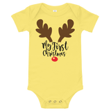 My First Christmas Reindeer Premium Soft Onesie