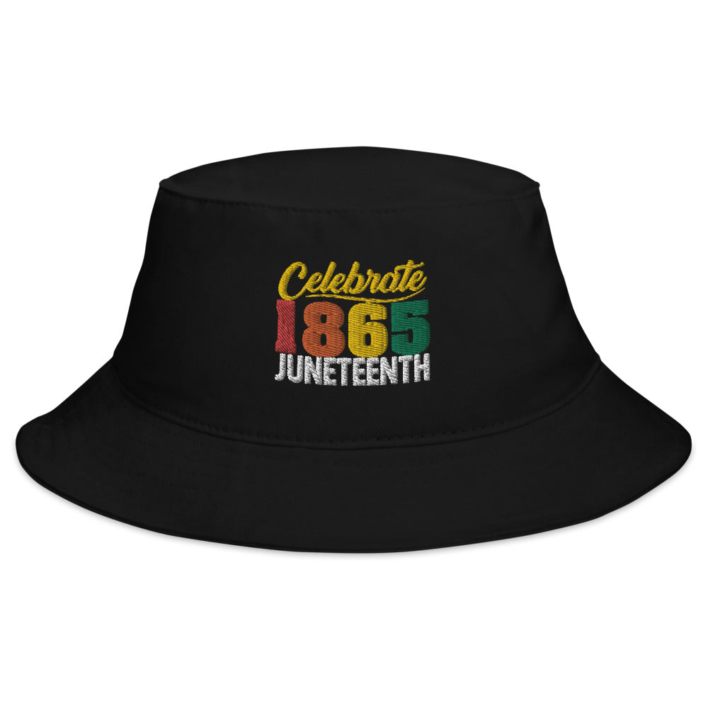 Celebrate 1865 Juneteenth Embroidered Bucket Hat