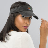 Celebrate 1865 Juneteenth Embroidered Denim Visor