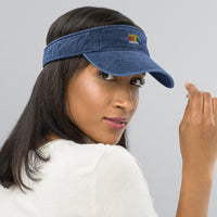 Celebrate 1865 Juneteenth Embroidered Denim Visor