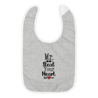 Mr. Steal Your Girl Embroidered Baby Bib