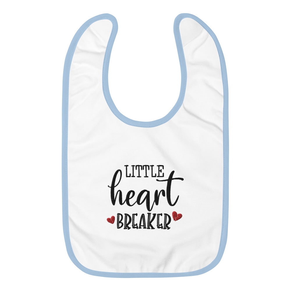 Little Heart Breaker Embroidered Baby Bib