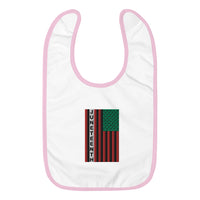 Juneteenth Flag Embroidered Baby Bib