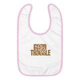 Good Trouble Embroidered Baby Bib