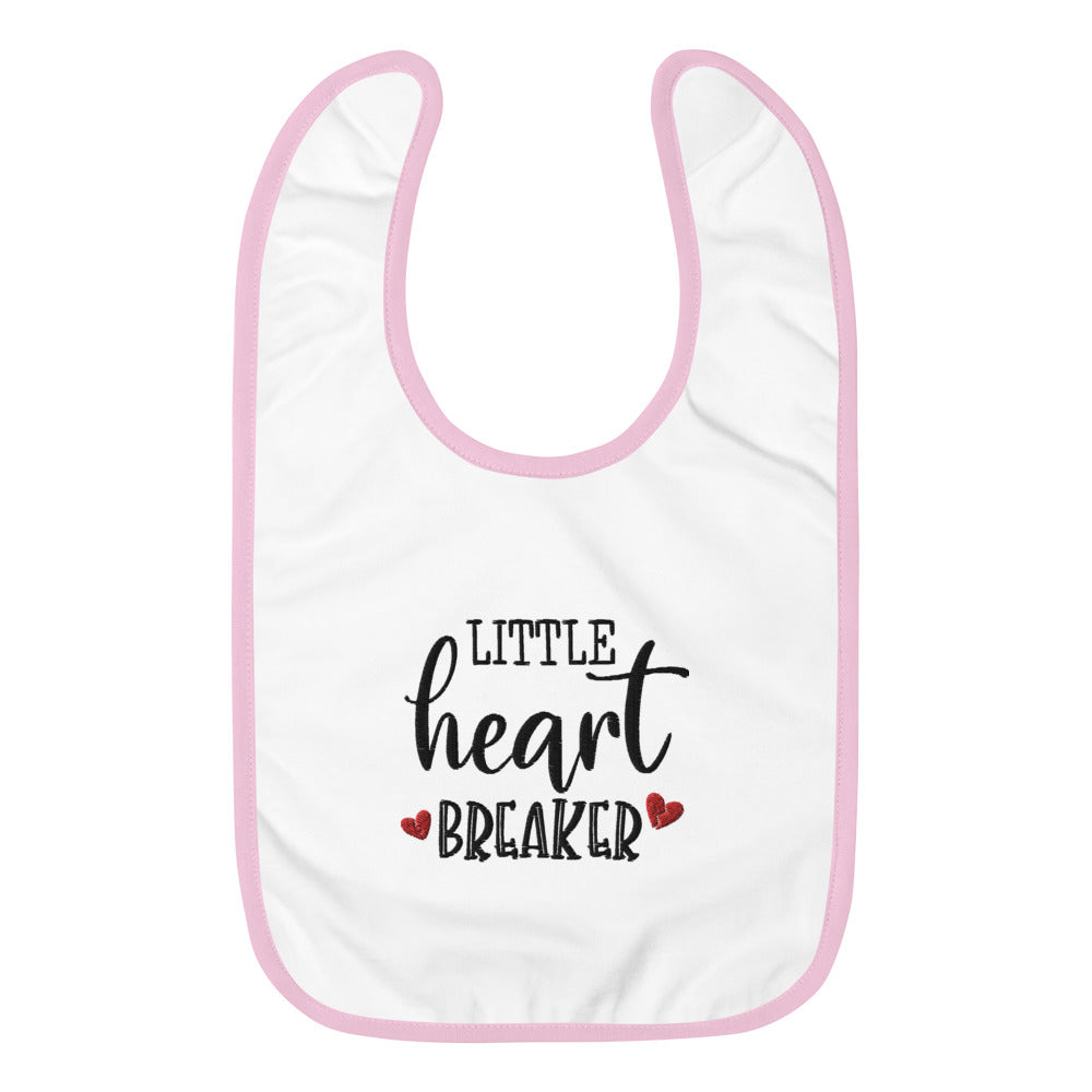 Little Heart Breaker Embroidered Baby Bib