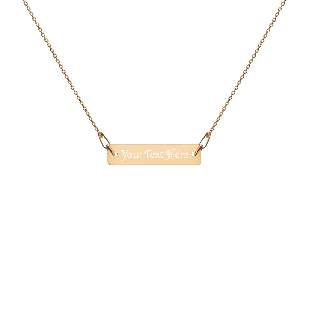 Personalized Engraved Bar Necklace